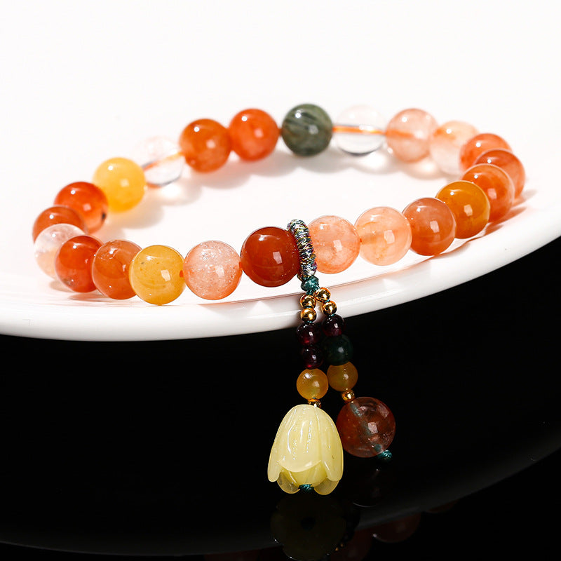 5A Natural Fulushou Crystal Bead Bracelet