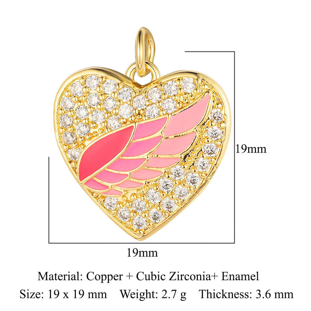 Heartbeat Eyes Mom Copper Zircon Pendant