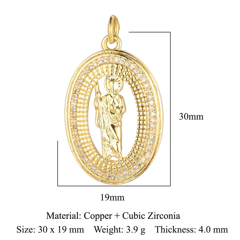 Virgin Angel Copper Zircon Pendant