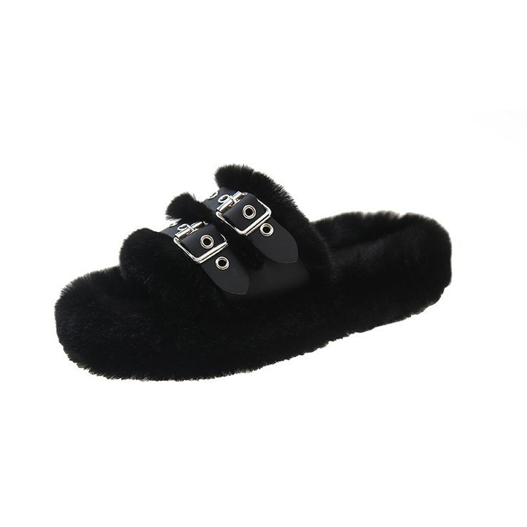 Flat cotton slippers women