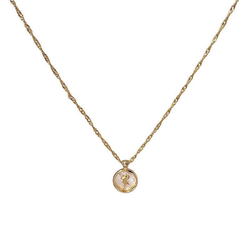 Golden Rose Fritillary Necklace