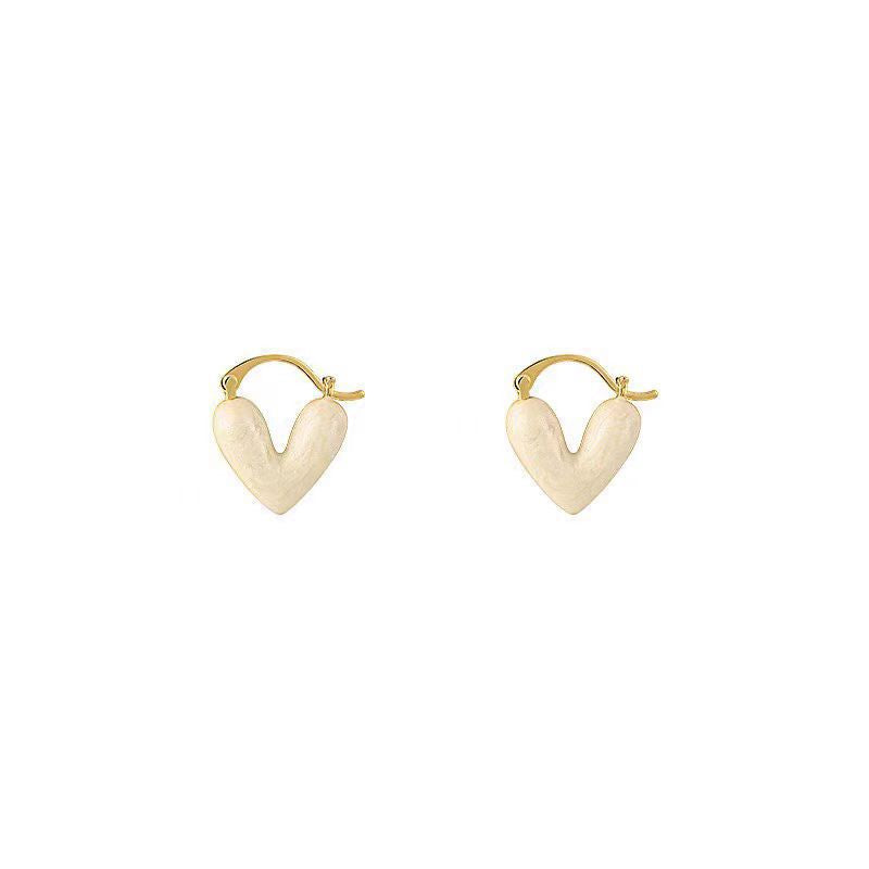 Love shaped earrings female explosion