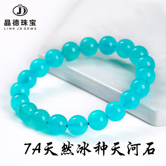 7A Natural Brazilian Ice Tianhe Stone Bracelet