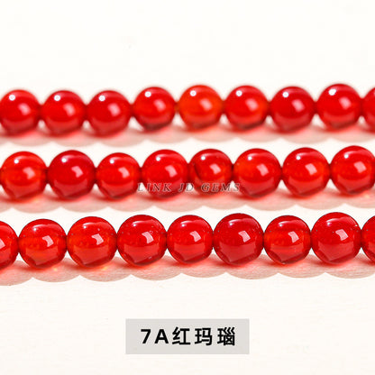 4Mm natural stone crystal agate small beads round beads