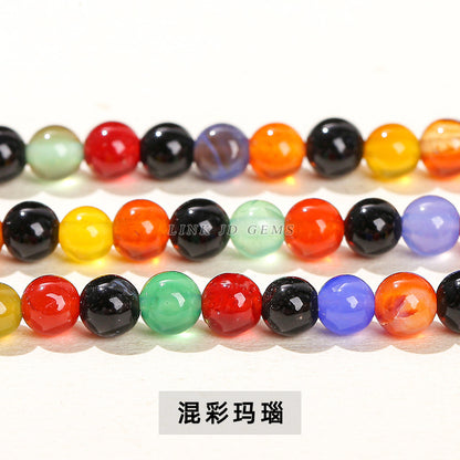 4Mm natural stone crystal agate small beads round beads