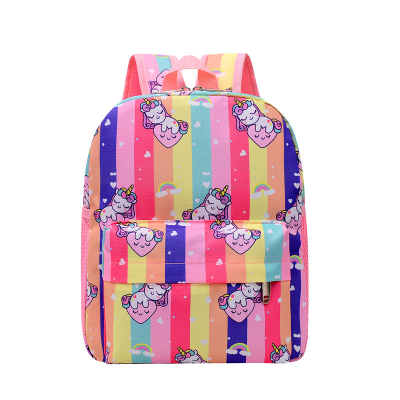 Cartoon cute gradient color children's schoolbag