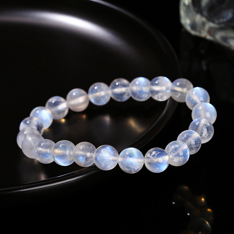 Pulsera de luz de luna azul natural 