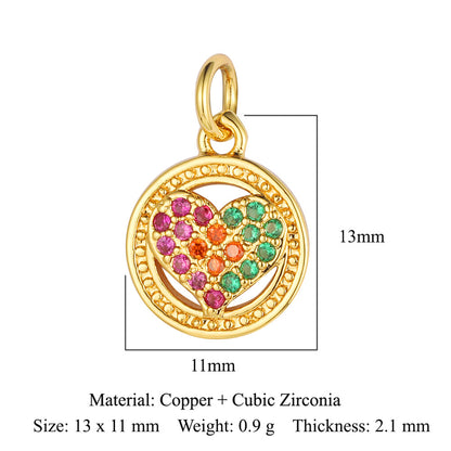 Virgin of the Cross Copper Zircon Pendant