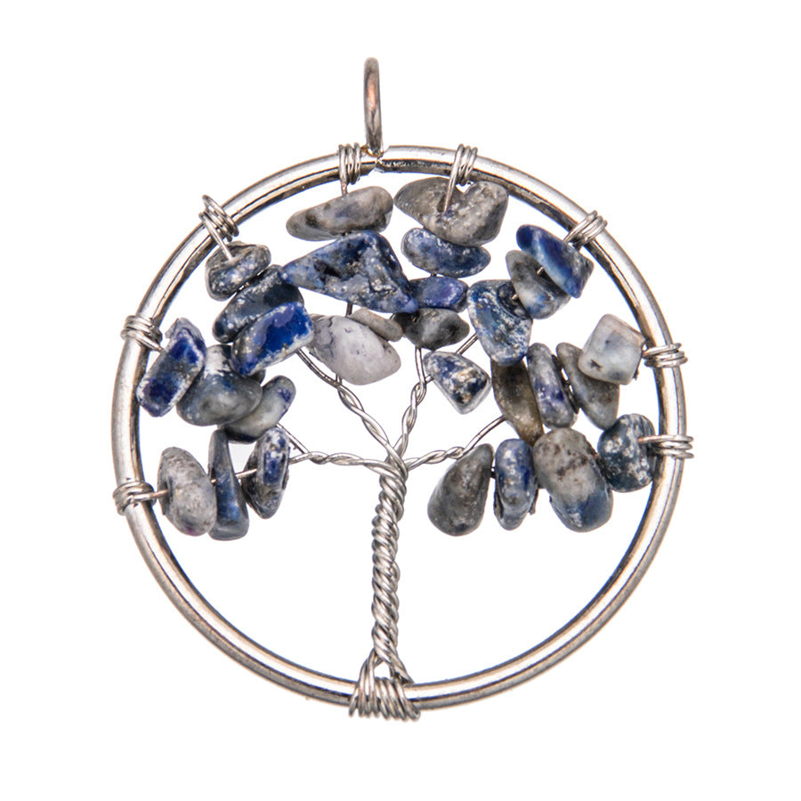 Tree of Life Pendant Natural Crystal Gravel Jewelry