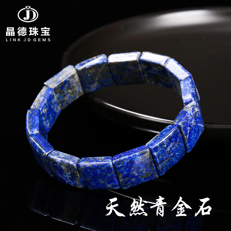 Natural lapis lazuli square hand row