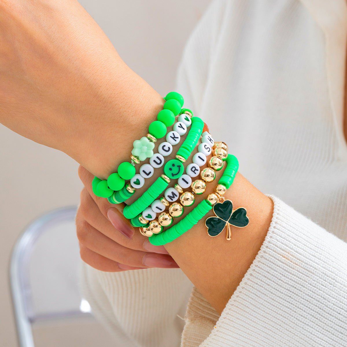 Clover Letter Bracelet