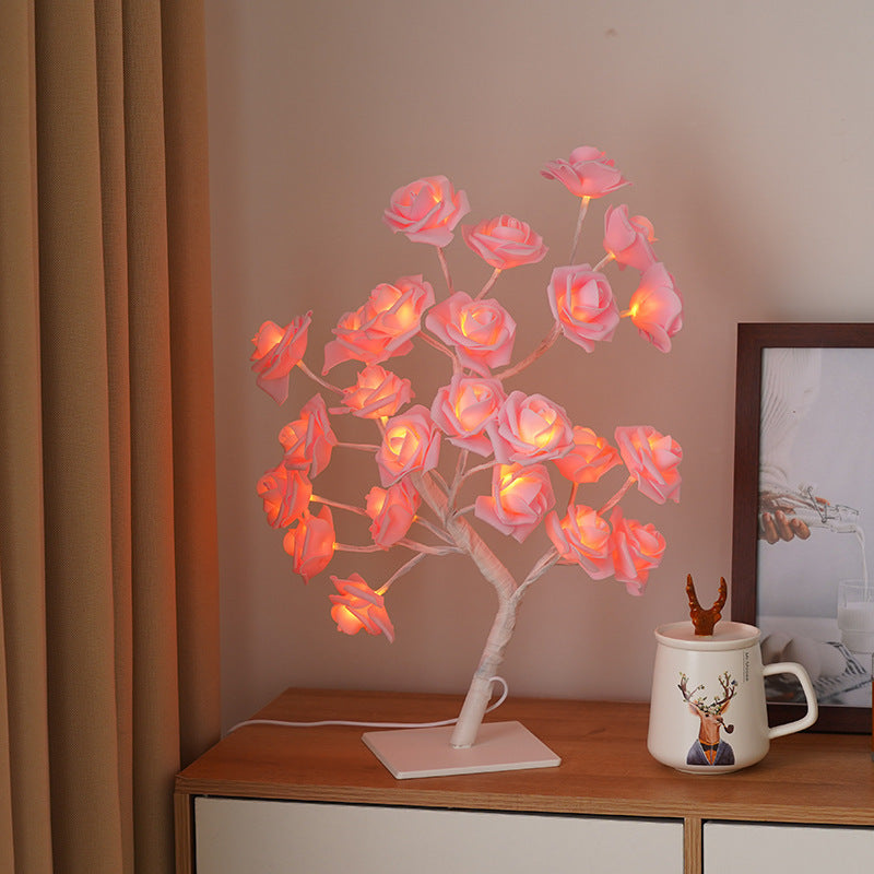 USB switch LED simulation rose tree lamp decoration night light