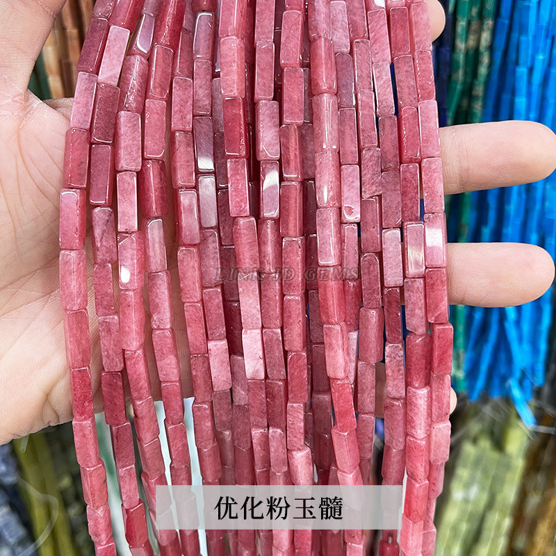 4 * 13Mm crystal agate square loose beads