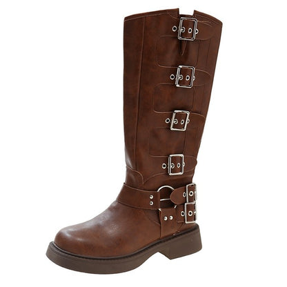 Black Heel Martin Boots Women's Western Cowboy Boots