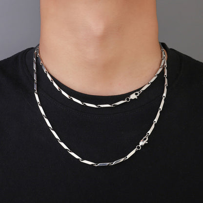 fashion Stainless steel bamboo chain jewelry collarbone chain