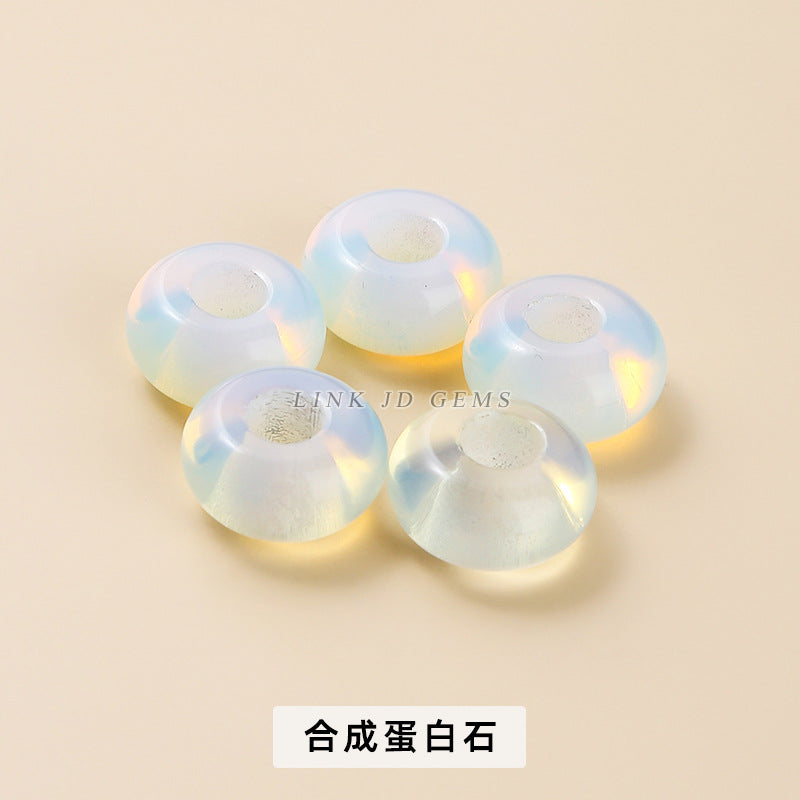 14 * 8m natural jade crystal abacus large hole beads loose beads