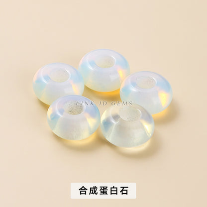 14 * 8m natural jade crystal abacus large hole beads loose beads