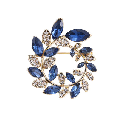 Elegant Diamond Flower Brooch