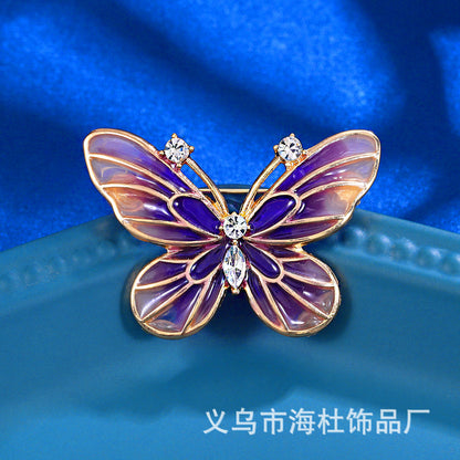 Butterfly clothing brooch