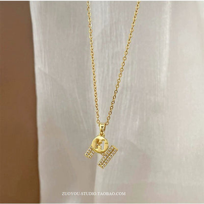 H letter necklace fashion