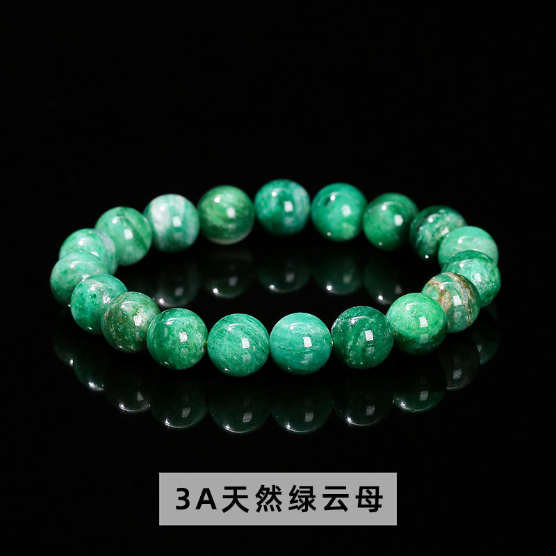 3A natural green mica bracelet