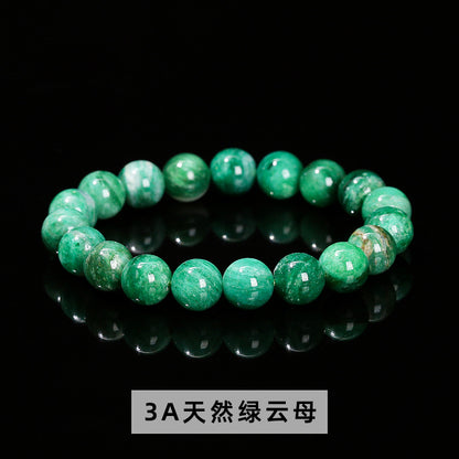 3A natural green mica bracelet