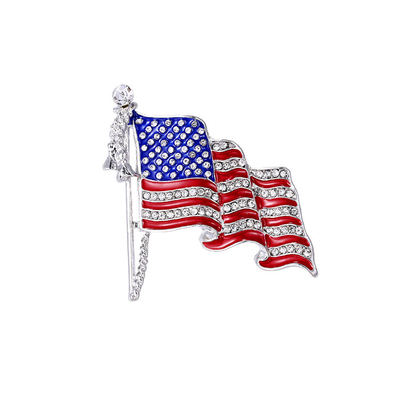 Flag brooch high-end