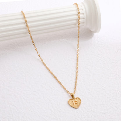 Hot selling heart letter necklace