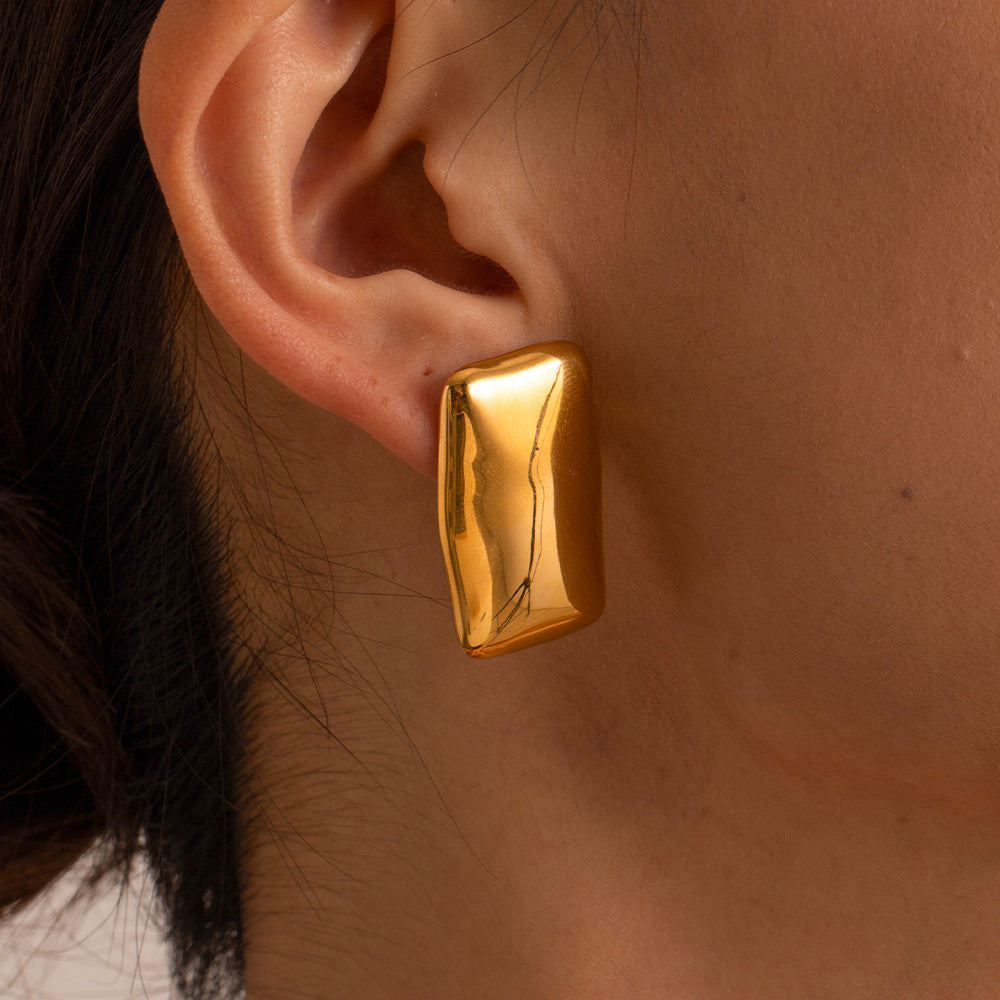 Luxury rectangular earrings