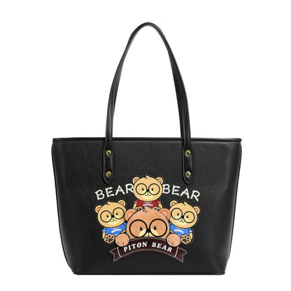 Cute cartoon bear versatile tote bag