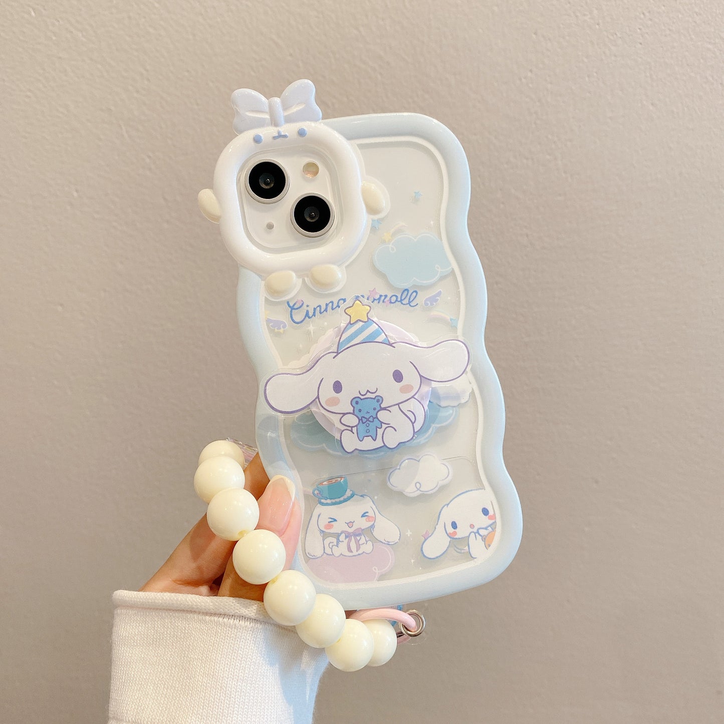 Wavy Monster Case iPhone15 12 Pro Cinnamon Dog Cartoon TPU