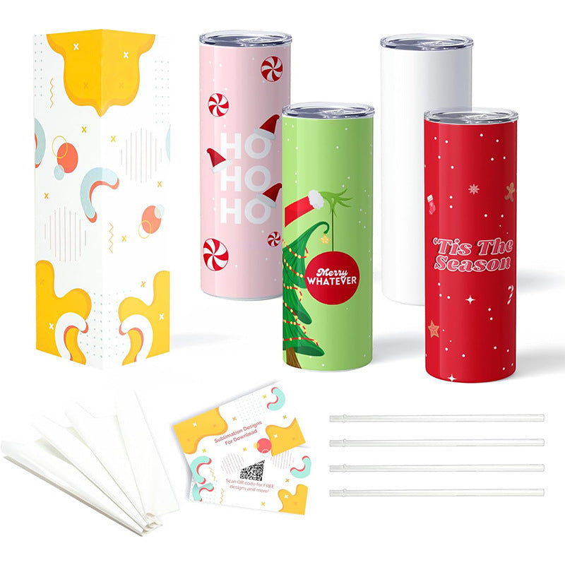 20Oz spray thermal sublimation straight cup straw cup