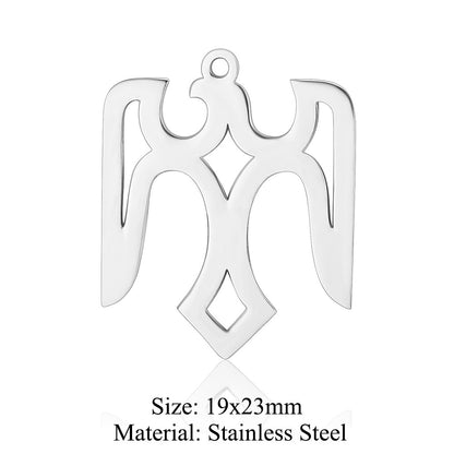 5 pcs/titanium steel pendant seal eagle fox