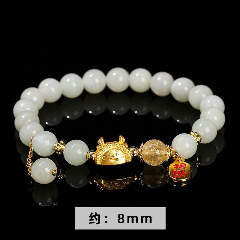 Natural She Taicui Long Steamed Dumpling Bracelet