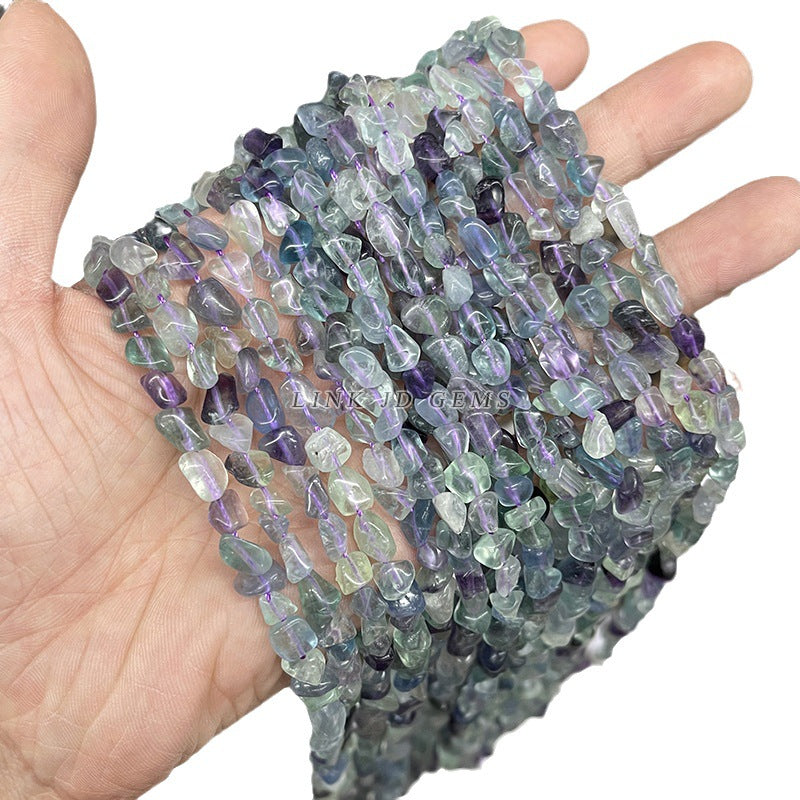 6-8Mm natural colored fluorite conformal beads loose beads