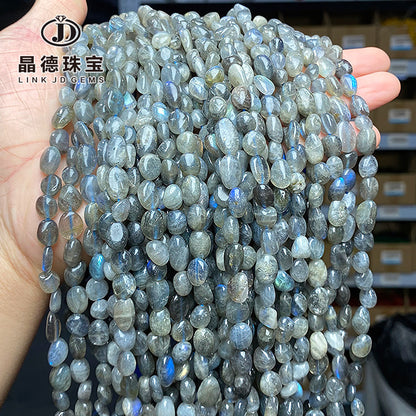 6-8Mm natural gray moonstone with shaped beads loose beads