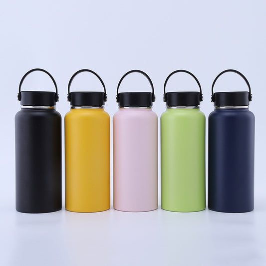 Powder-Coated 304 Stainless Steel Water Bottle, Outdoor Portable