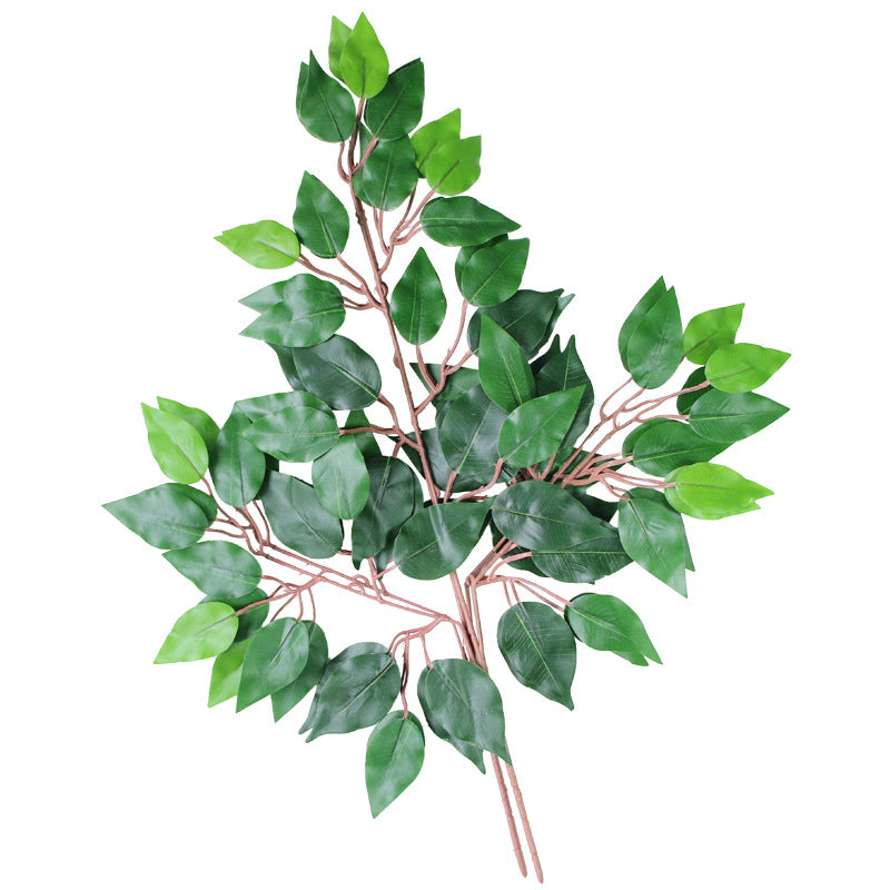 Flame retardant banyan leaf artificial plant