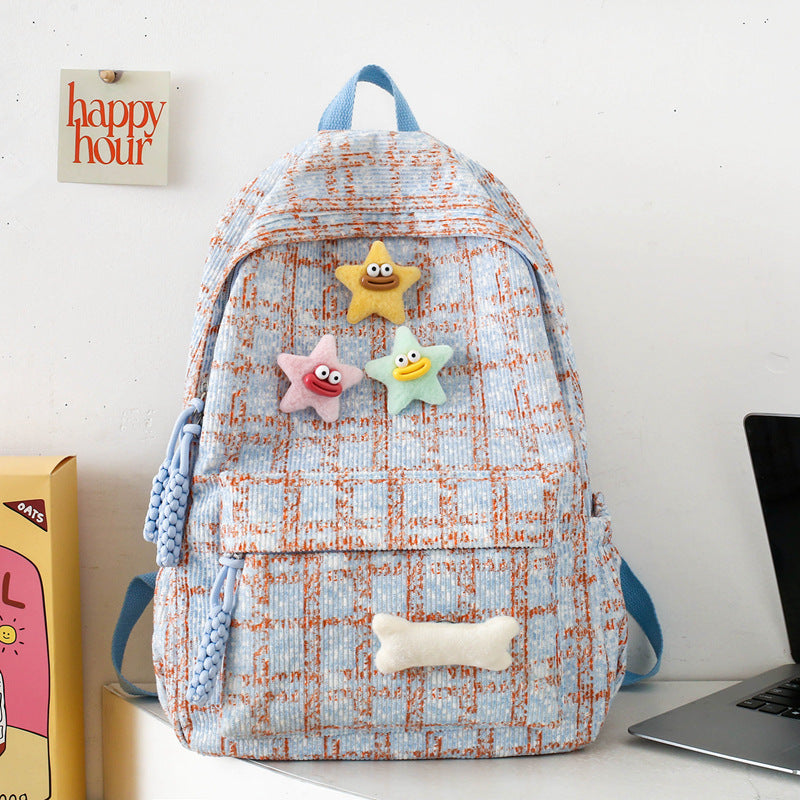 Large capacity casual student schoolbag