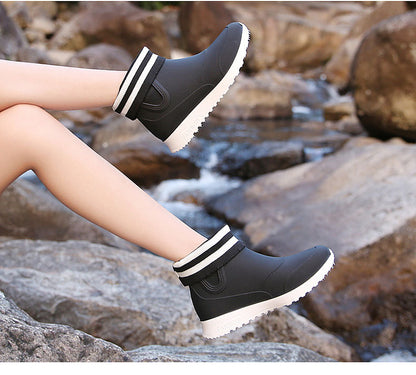 Fashion rain shoes waterproof glue shoes