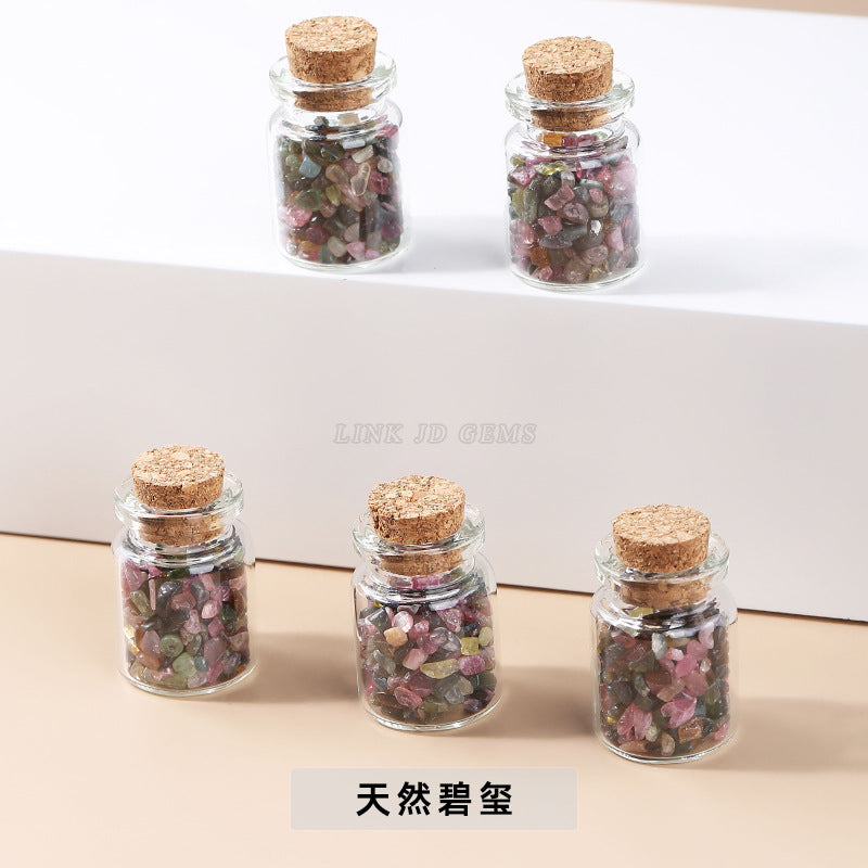 Natural crystal gravel wishing bottle