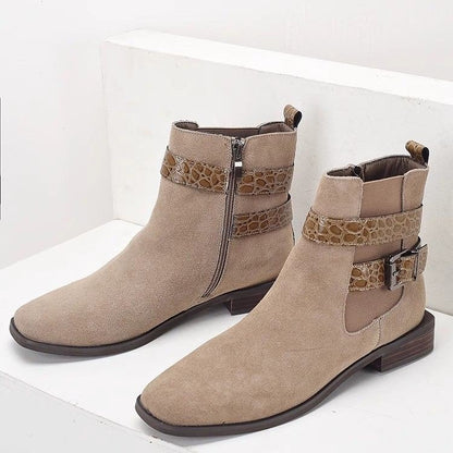 Microfiber suede boots