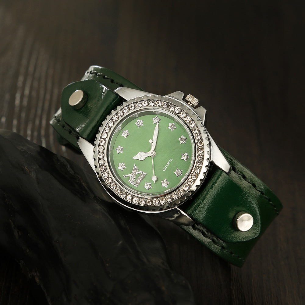 Reloj de cuero de moda casual para damas 