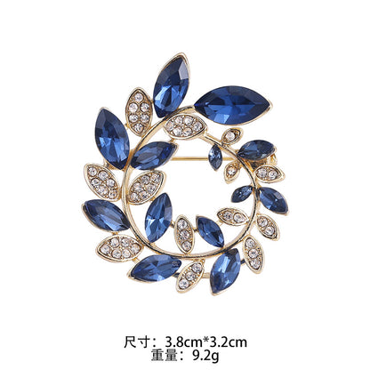 Elegant Diamond Flower Brooch