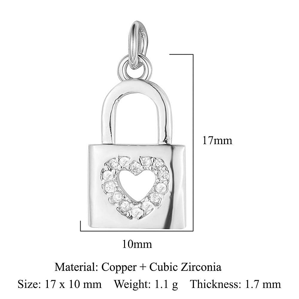 Love Lock Cross Heartbeat Crown Pendant Accessories