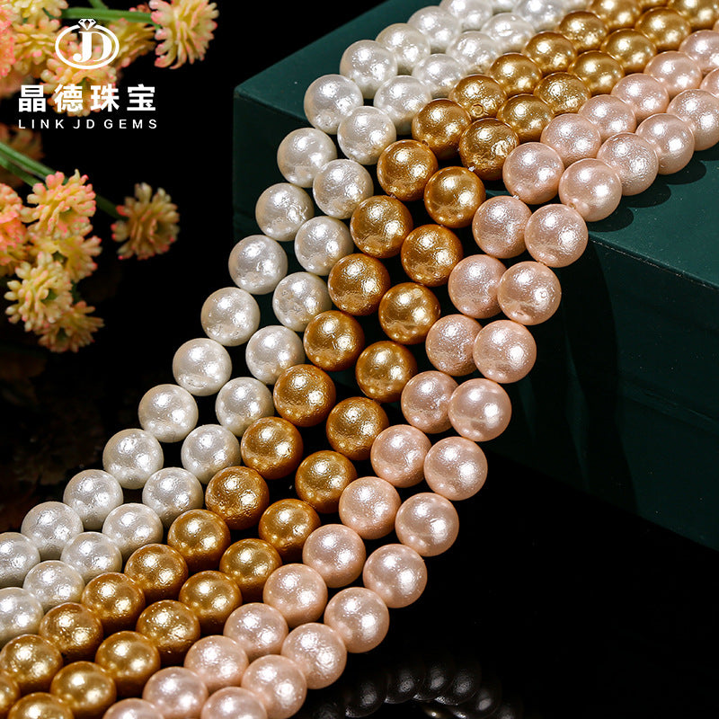 Pearl loose beads golden cotton shell beads DIY