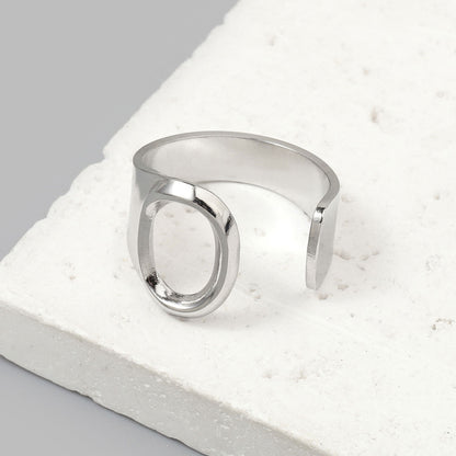 Titanium steel 26 English letter ring