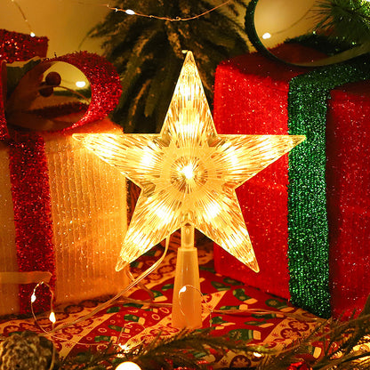 Christmas five-pointed star window display tree top star