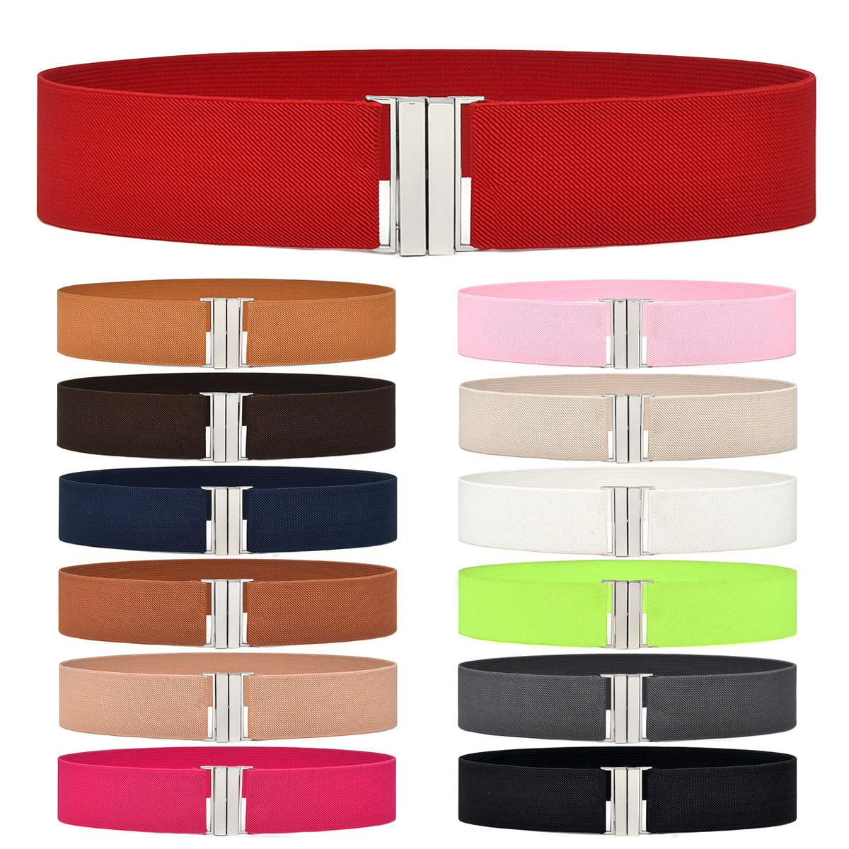 Wide waist seal elastic belt fashion