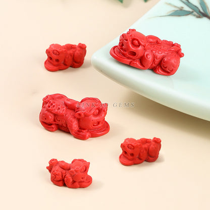 Cinnabar Pixiu loose beads